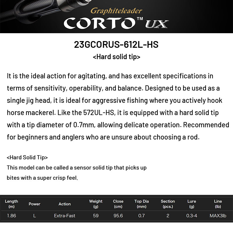 OLYMPIC Graphiteleader CORTO UX 23GCORUS-612L-HS (2 pieces, Spinning)