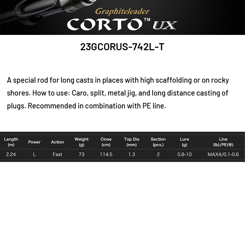 OLYMPIC Graphiteleader CORTO UX 23GCORUS-742L-T (2 pieces, Spinning)