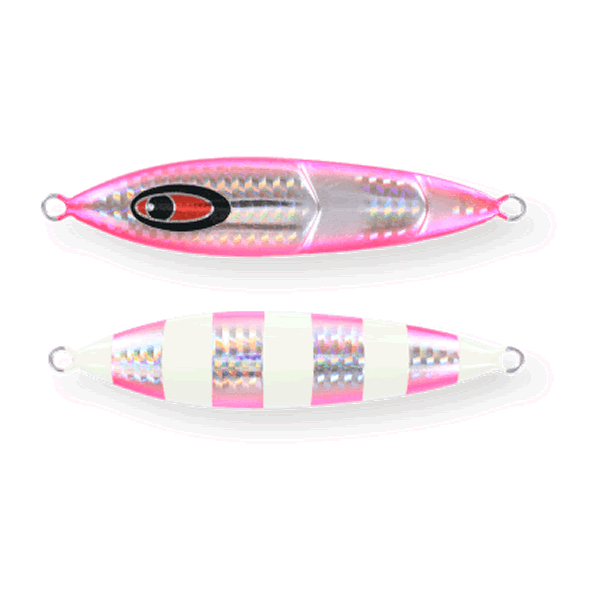 SEAFLOOR CONTROL CRANKY 200g #12 SILVER PINK ZEBRA GLOW saltwater fishing lure