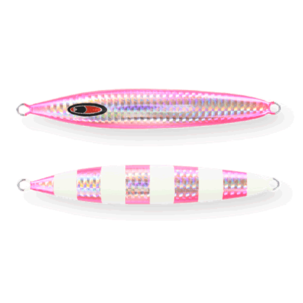 SEAFLOOR CONTROL ABYSS 230g #12 SILVER PINK ZEBRA GLOW saltwater fishing lure