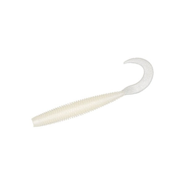 GEECRACK TAIRABA SUPER CURLY 3" (7 pcs/pack) #S311 WHITE PEARL GLOW saltwater fishing lure