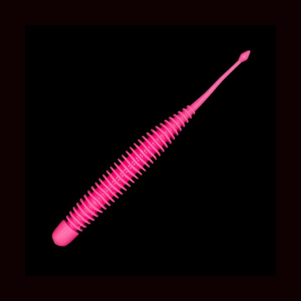 GEECRACK PIKUPIKU PINTAIL 3" (8 pcs/pack) #S523 HIMITSU NO PINK(GLOW) saltwater fishing lure