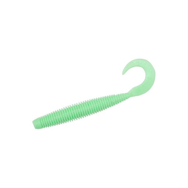GEECRACK TAIRABA SUPER CURLY 3" (7 pcs/pack) #S502 LIME GLOW saltwater fishing lure