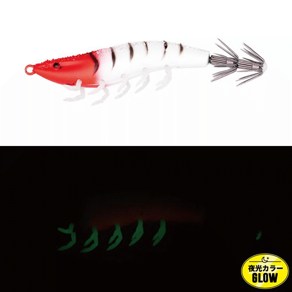 GEECRACK EBI SUKE SUTTE TG #25 #007 RED HEAD (UV ULTRAVIOLET LIGHT) saltwater fishing lure