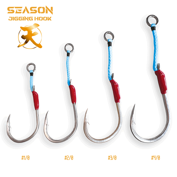 Season TEN Stainless JIGGING HOOK 1/0 #4/0 : 30mm (2 pcs/pack) Stainless