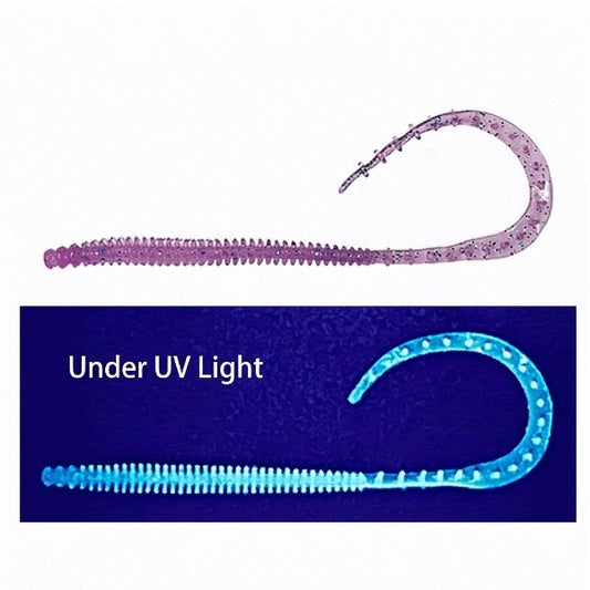 Crazy Ocean UMIKEMUSHI CURLY LONG High Float 5.0 5.0" (4 pcs / pack) #109 CLEAR PURPLE GLITTER / UV