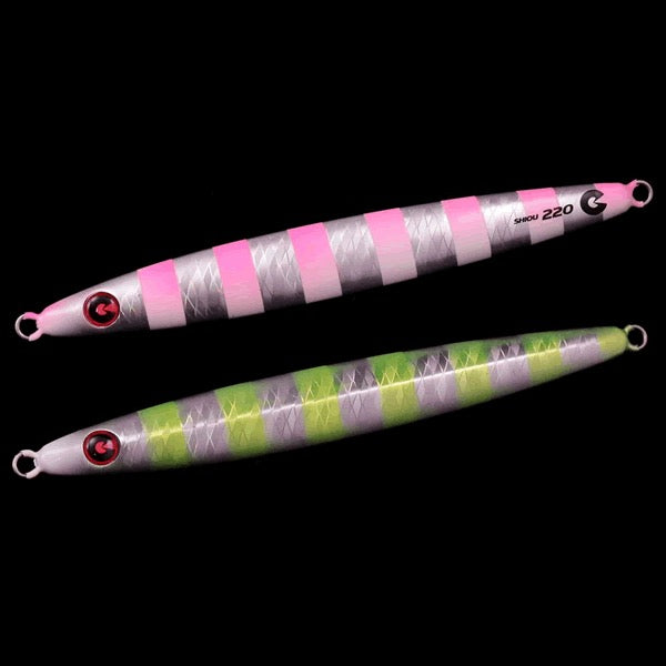 JIGRIP SHIOU 120g 142mm : 120g #016 PINK GLOW ZEBRA CHART