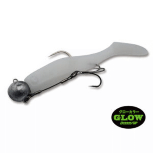 Dreem UP FLAT RANGER 3.5" SET 14g Jig Head 14g #1 WHITE GLOW