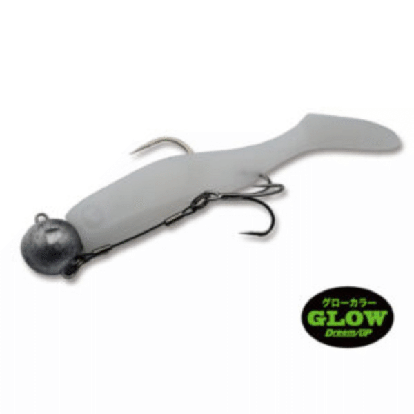Dreem UP FLAT RANGER 3.5" SET 28g Jig Head 28g #1 WHITE GLOW