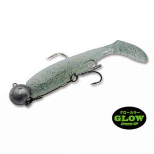 Dreem UP FLAT RANGER 3.5" SET 28g Jig Head 28g #5 ROUGH SKIN GLOW