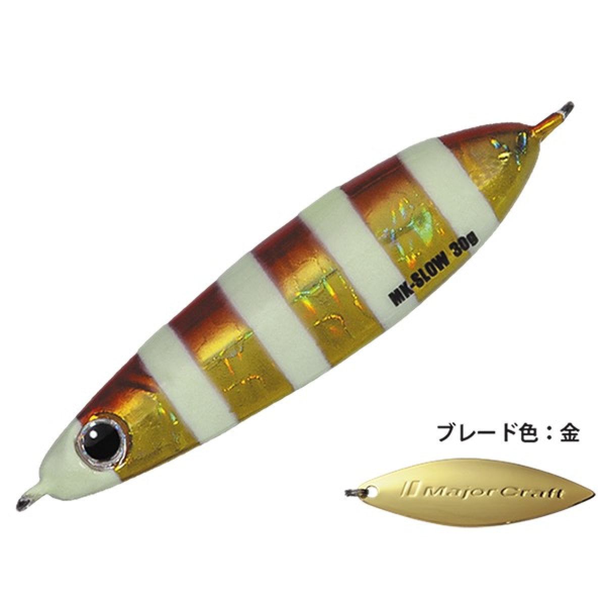 Major Craft MAKI-JIG SLOW 60g 60.0g MAKI-SLW60 #077 ZEBRA RED GOLD