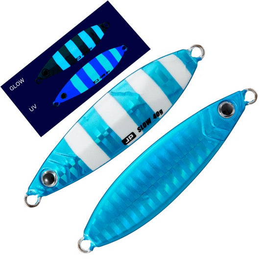 Major Craft JIGPARA SLOW 60g #113 SUPER GLOW BLUE ZEBRA (KEIMURA)
