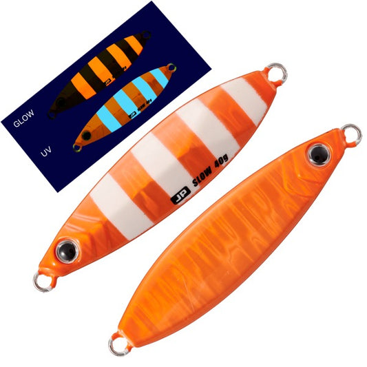 Major Craft JIGPARA SLOW 60g #114 SUPER GLOW ORANGE ZEBRA (KEIMURA)
