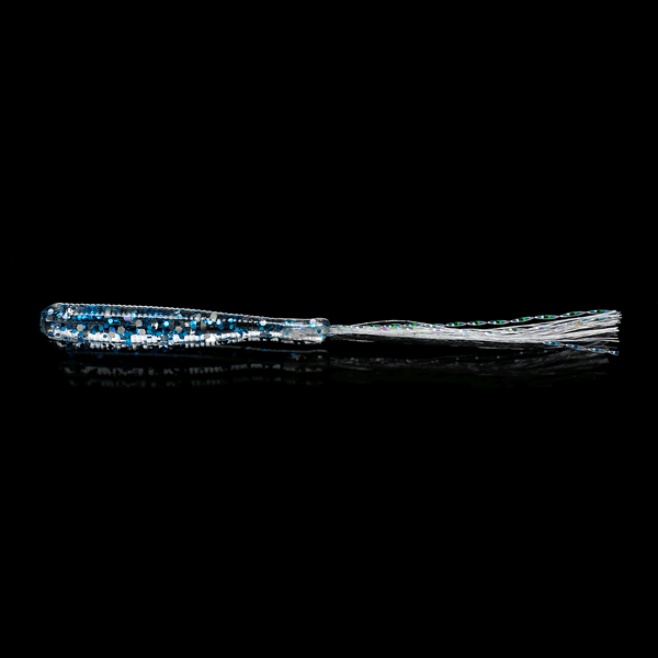 Fish Arrow FLASHER WORM 1" SW (6 pcs/pack) #04 CLEAR BLUE