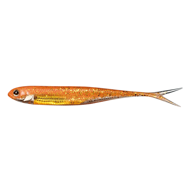 Fish Arrow FLASH-J SPLIT 5" SW (4 pcs/pack) #119 GLOW ORANGE/GOLD