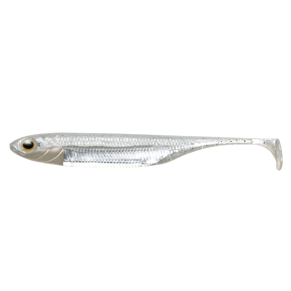 Fish Arrow FLASH-J SHAD 4" SW (5 pcs/pack) #100 SIRASU/SILVER