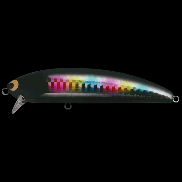 Pozi Drive Garage SPANK WALKER 90F 90mm : 14g FLOATING #05 BLACK RAINBOW saltwater fishing lure