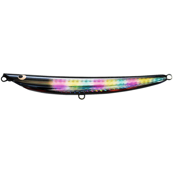 Pozi Drive Garage SWING WOBBLER 125S 125mm : 26g Sinking #07 BLACK RAINBOW saltwater fishing lure