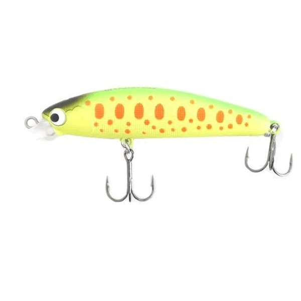 Pozi Drive Garage OUTOV 50F 50mm : 2.5g Floating #X609 LIME CHART RED MADARA freshwater fishing lure