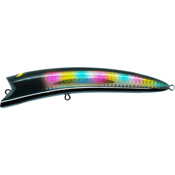 Pozi Drive Garage OVERJAW 150F 150mm : 44g Floating #10 BLACK RAINBOW saltwater fishing lure