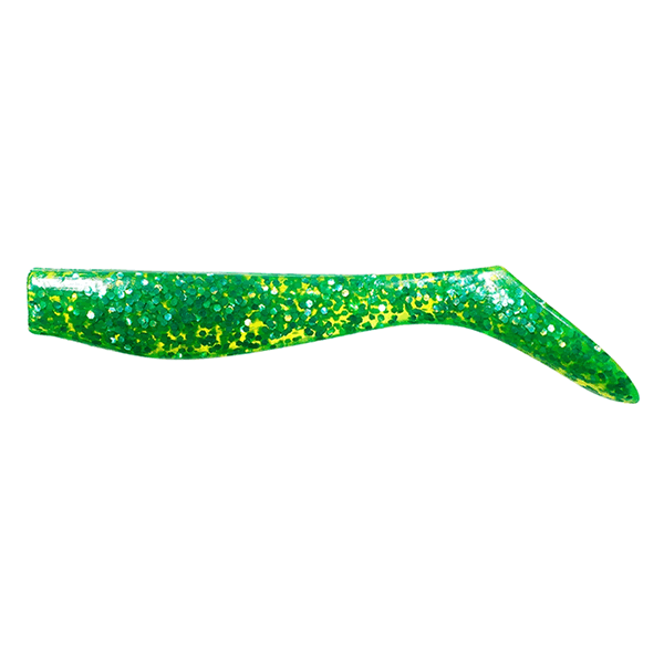 Buddy Works FLAG SHAD 4" 7.5g (6 pcs/pack) CHG CHARTY GREEN