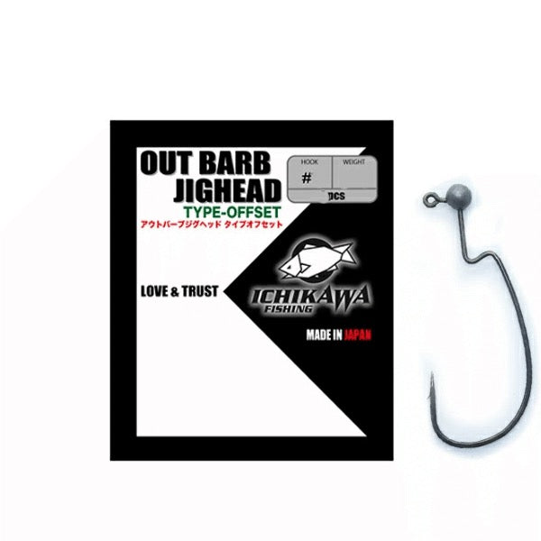 ICHIKAWA OUTBARB JIGHEAD TYPE OFFSET #1 : 2g (4pcs/pack) fishing terminal tackle