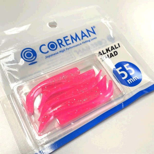 COREMAN ALKALI SHAD 55mm (8 pcs/pack) #008 PINK BACK saltwater fishing lure
