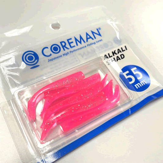 COREMAN ALKALI SHAD 55mm (8 pcs/pack) #008 PINK BACK
