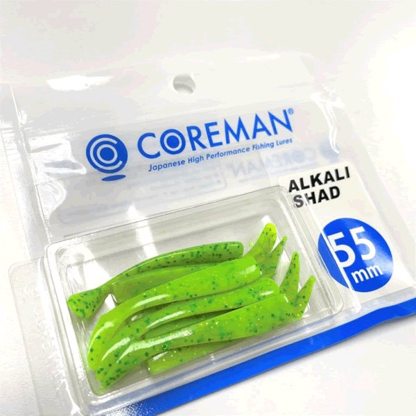 COREMAN ALKALI SHAD 55mm (8 pcs/pack) #048 PANIC GREEN saltwater fishing lure