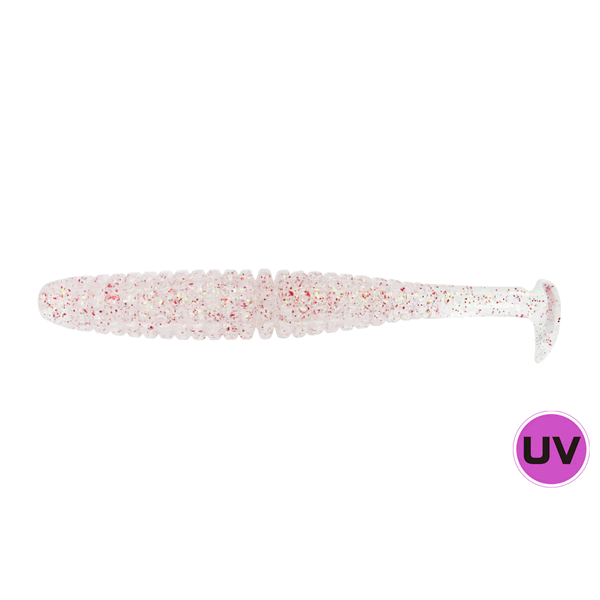 issei Caramel Shad 4.0" (5 pcs/pack) #064 UV CLEAR RAINBOW RDF