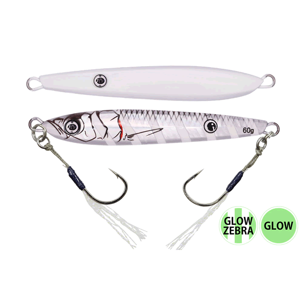 issei Neko Metal 30g 76mm : 30g #032 SILVER GLOW ZEBRA