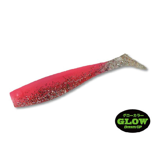 Dreem UP LEAN SHAD 3.5" (5 pcs/pack) #14 PANIC PINK GLOW