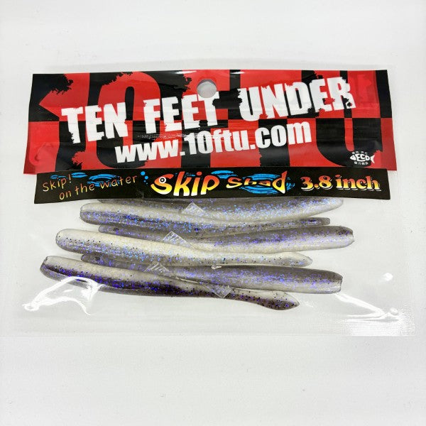 TEN FEET UNDER SKIP SHAD 3.8" (8 pcs/pack) #29 ELECTRIC SHAD