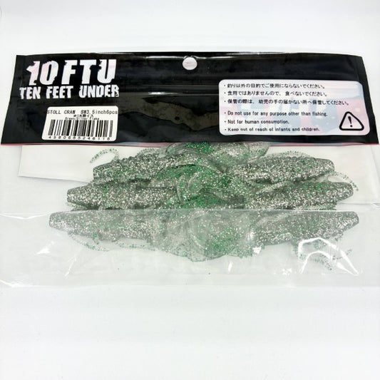TEN FEET UNDER STOLL CRAW SW 3.5" (6 pcs/pack) #1 MIZUNO ISU