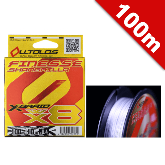YGK XBRAID OLLTOLOS WX8 finesse Shangrilla #0.5 (12 lb) - 100m PE WHITE - Britannic Trade