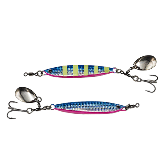 Galapagos SHORE METAL BLADE 40g 80mm #28 BLUE PINK ZEBRA