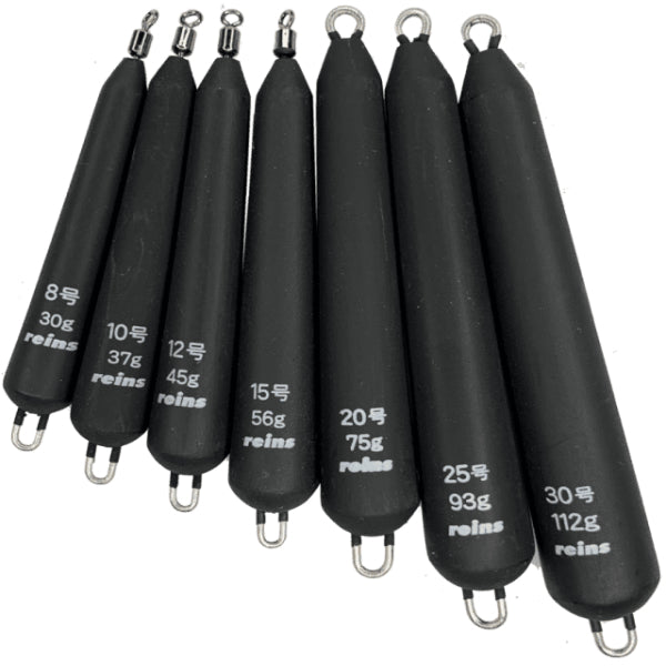 reins DEEP AJING SINKER #10 - 38g (1 pce/pack) MAT BLACK fishing terminal tackle