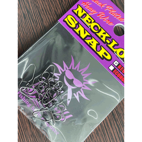 Boggy Neck-Lock Snap Plated REGULAR PACK No.1 (10 pcs/pack) fishing terminal tackle — photo 2