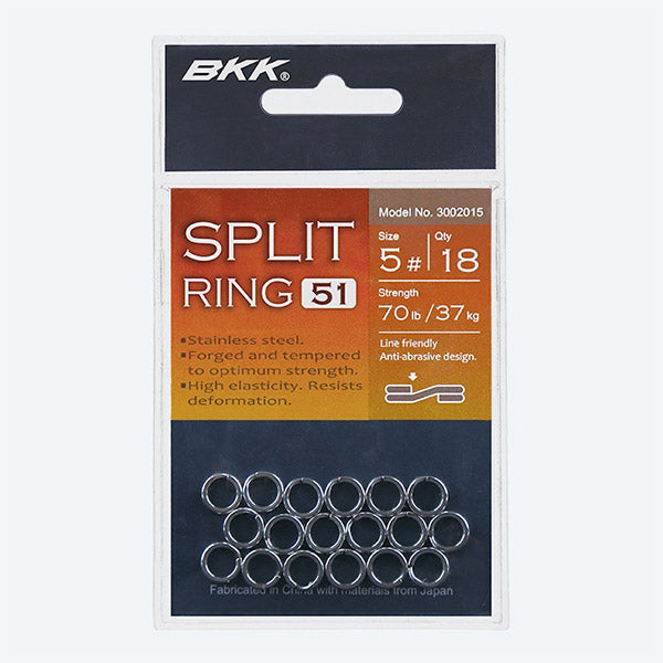 BKK SPLIT RING-51 #1 (20 pcs/pack) fishing terminal tackle — photo 3