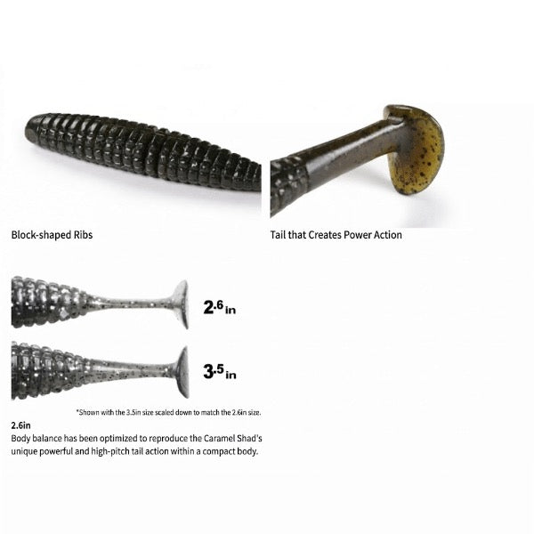 issei CARAMEL SHAD 2.6" (7 pcs/pack) #57 WEEDSHAD