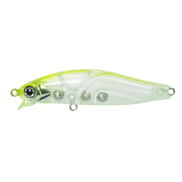 issei UMITARO AME MINNOW 55MR-SF 55mm : 3.8g Slow Froating #004 CHART BACK TAIL GLOW saltwater fishing lure
