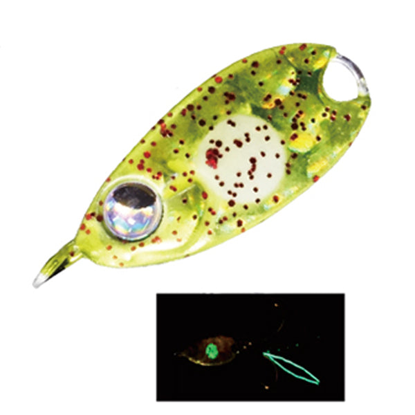 RUDIE'S GYOSHI METAL HIRARI 2.0g CHART SPOT GLOW saltwater fishing lure