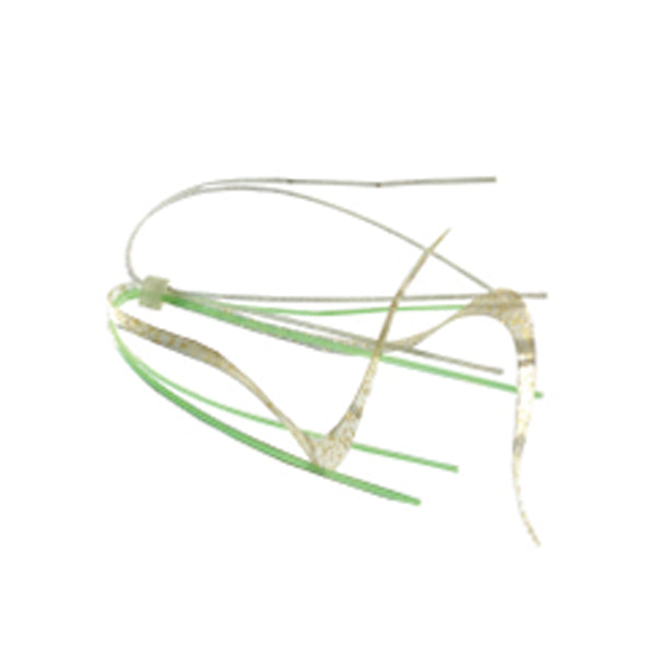RUDIE'S GYOSHI RABA RUBBER NECKTIE (2 pcs/bag) BROWN GOLD / GREEN saltwater fishing lure