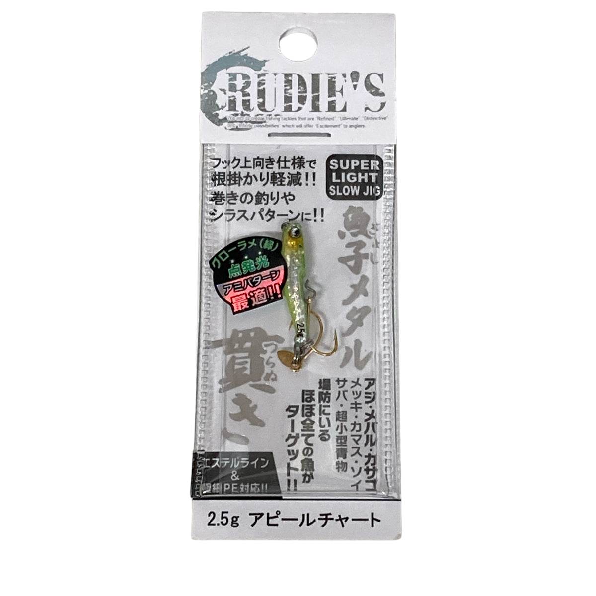 RUDIE'S GYOSHI METAL TSURANUKI 2.5g APPEAL CHART - Britannic Trade