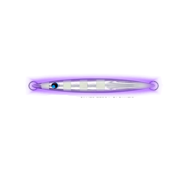 UROCO UROCO JIG 200g ALUMINUM UV #013GUV ALUMINUM SILVER ZEBRA GLOW TIP