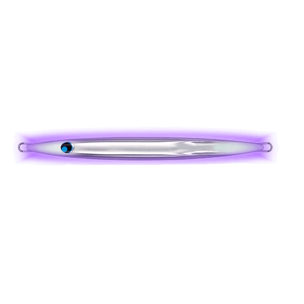UROCO UROCO JIG 250g ALUMINUM UV #014GUV ALUMINUM SILVER DOUBLE END GLOW