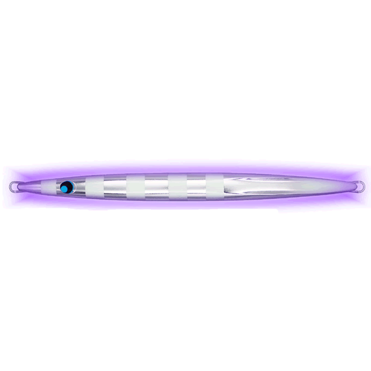 UROCO UROCO JIG 300g ALUMINUM UV #013GUV ALUMINUM SILVER ZEBRA GLOW TIP