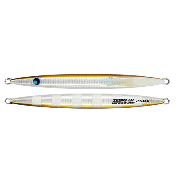 UROCO UROCO JIG 250g ZEBRA UV #504GUV HOLOGRAM BARRACUDA UV ZEBRA saltwater fishing lure