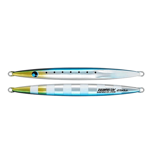 UROCO UROCO JIG 300g ZEBRA UV #501GUV ALUMINUM SARDINE UV ZEBRA