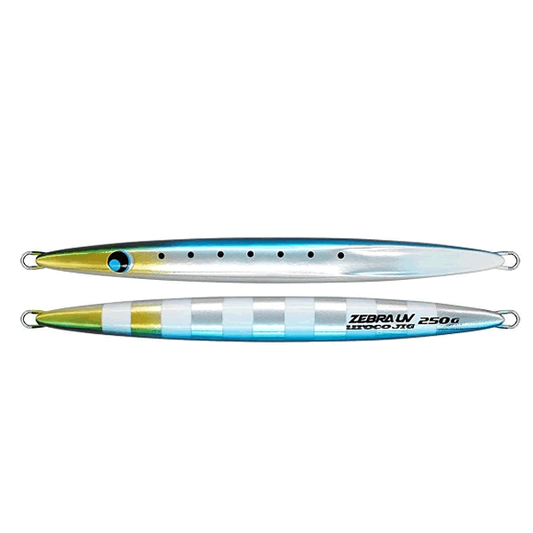 UROCO UROCO JIG 350g ZEBRA UV #501GUV ALUMINUM SARDINE UV ZEBRA